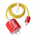 Kit Completo Protector De Cable + Protector De Cargador Iphone 18w/20w. Modelo: Coca Cola