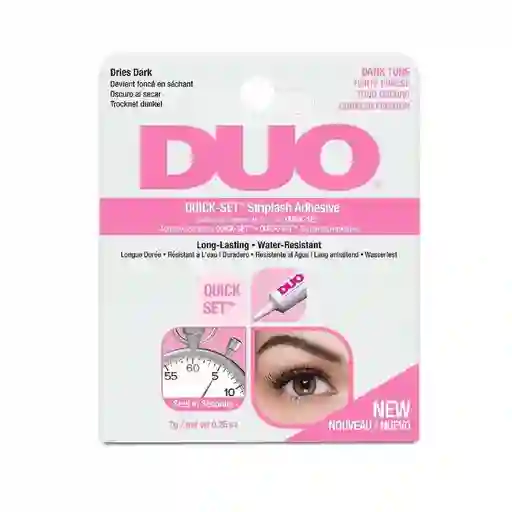 Pega De Pestañas Negra Duo Quick Set Dark 7 Gr - Rosada
