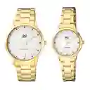 Relojes Pareja Duo Qyq Acero Quartz Ca06j806y + Estuche