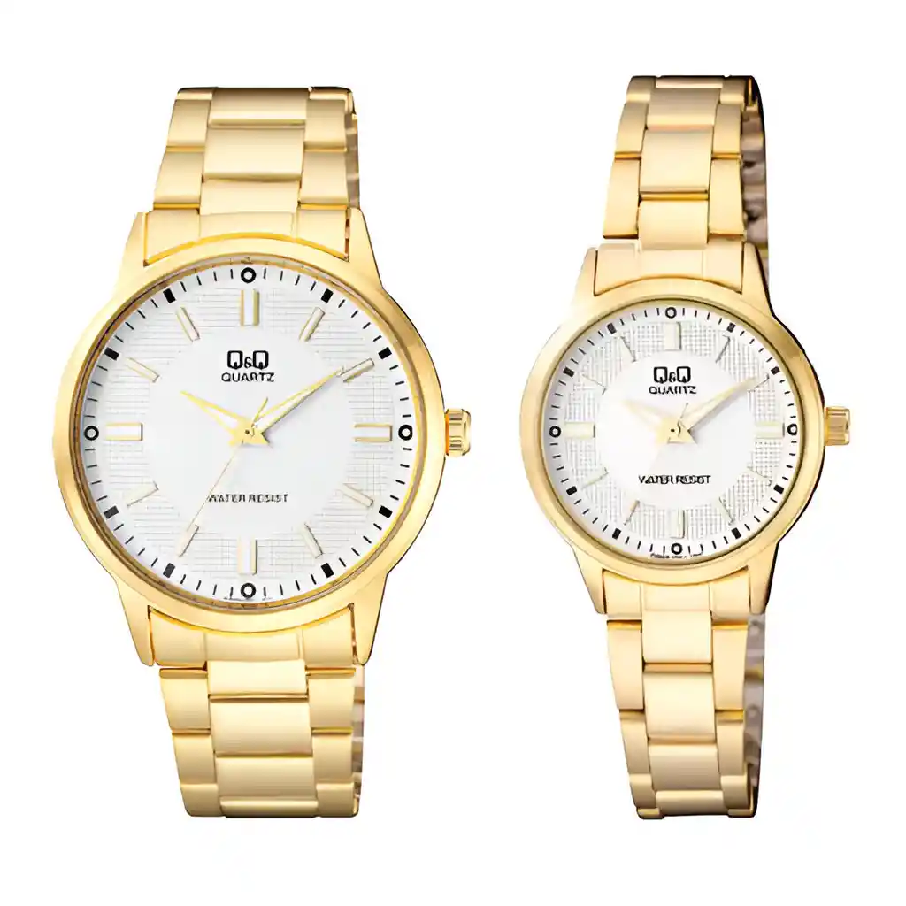 Relojes Pareja Duo Qyq Acero Quartz Ca06j806y + Estuche