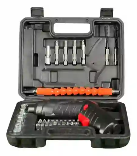 Destornillador Electrico Recargable + Estuche Accesorios