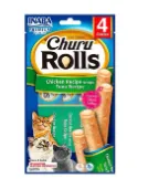 Inaba Cat Snack Churu - Rolls Chicken Recipe Wraps Tuna Recipe 4 Sticks