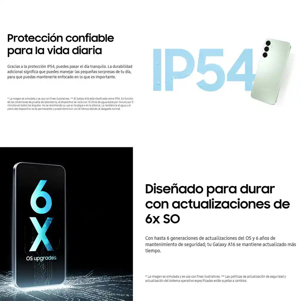 Celular Samsung Galaxy A16 4g Dual Sim 256gb /8gb Ip54, Negro