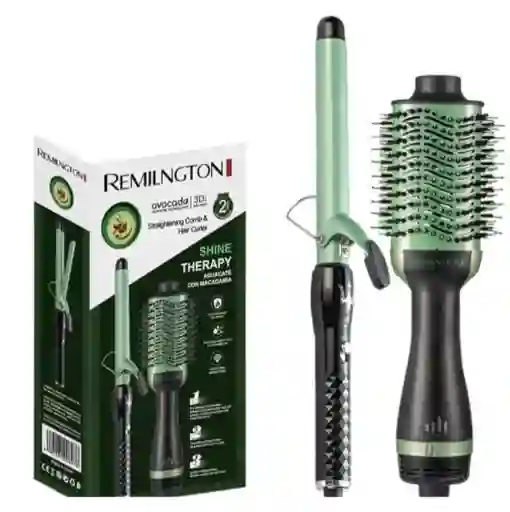 Combo Cepillo Secador + Pinza Rizadora Aguacate