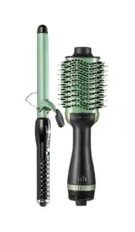 Combo Cepillo Secador + Pinza Rizadora Aguacate
