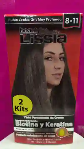 Tinte Lissia 2 Kits Rubio Ceniza Gris Muy Profundo 8-11