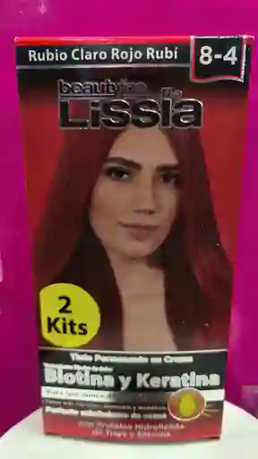 Tinte Lissia 2 Kits Rubio Claro Rojo Rubi 8-4