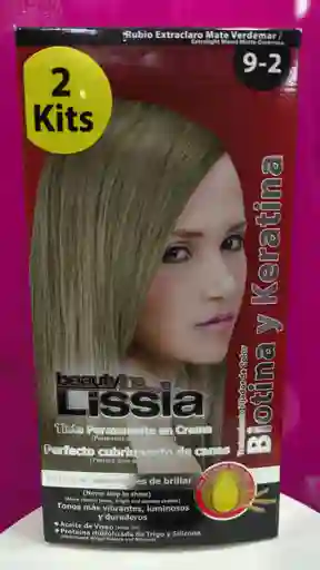 Tinte Lissia 2 Kits Rubio Extraclaro Mate Verdemar 9-2