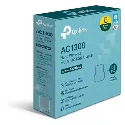 Tarjeta Usb Wifi Dual Band Ac1300, Tp-link Archer T3u Nano