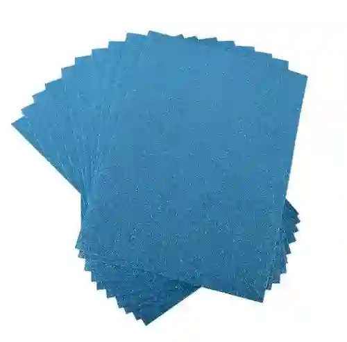 Fomy En 1/8 Escarchado Azul Claro X2 Und