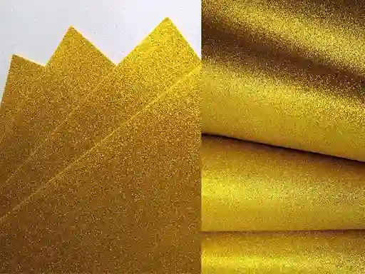 Fomy En 1/8 Escarchado Dorado X2 Und