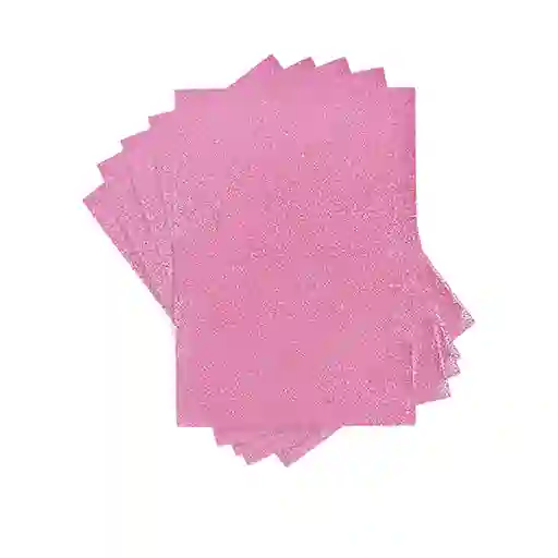 Fomy En 1/8 Escarchado Rosado X2 Und