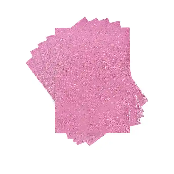 Fomy En 1/8 Escarchado Rosado X2 Und