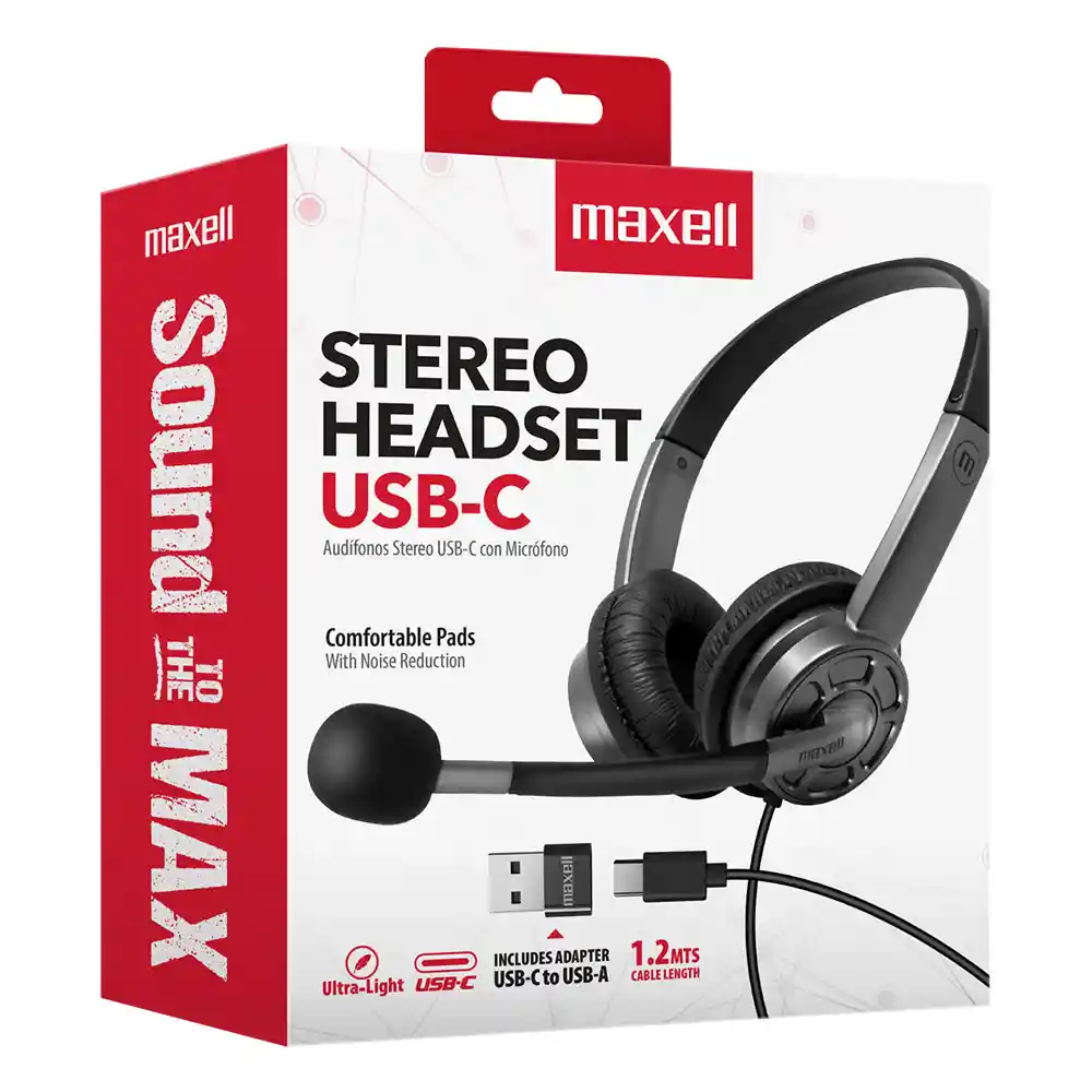 Maxell Diademaheadset Hs-hmic Conexion Usb