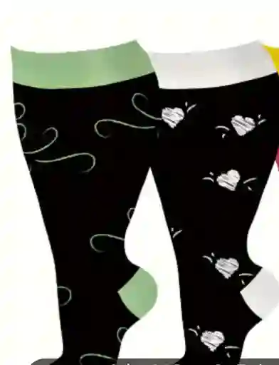 Medias De Compresion Talla 2xl Corazones