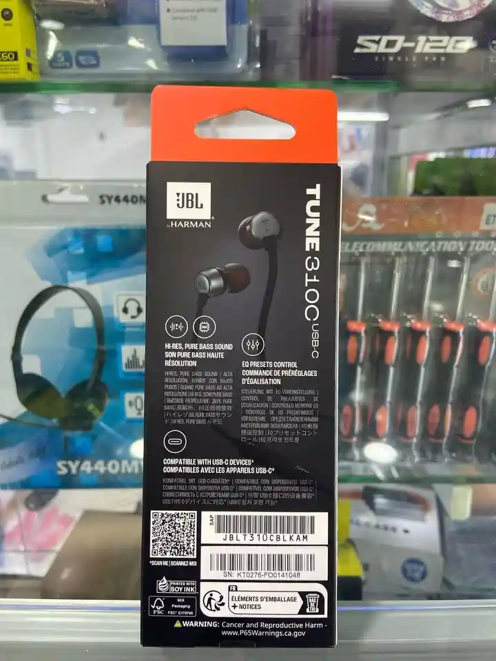 Auriculares Originales Jbl Intrauditivos Alta Resolución Con Bajos, Control Remoto De 3 Botones Con Micrófono