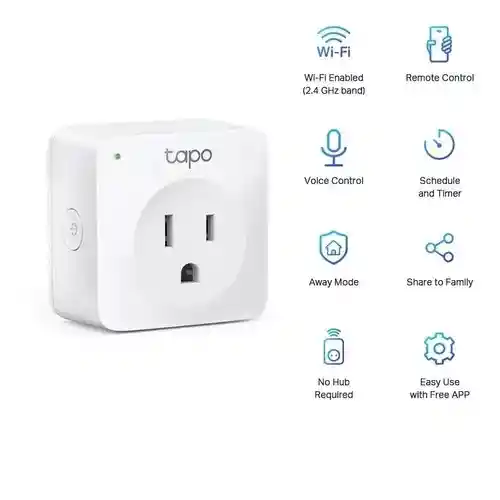 Tapo P100 (1 Pack) Mini Enchufe Tp Link Inteligente Wifi Col