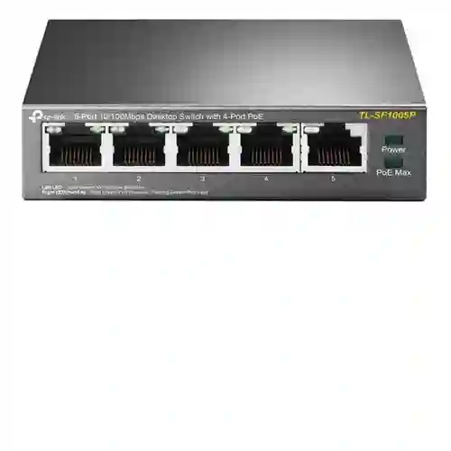 Tp-link Switch Escritorio Poe 5 Puertos 10/100, Tl-sf1005p