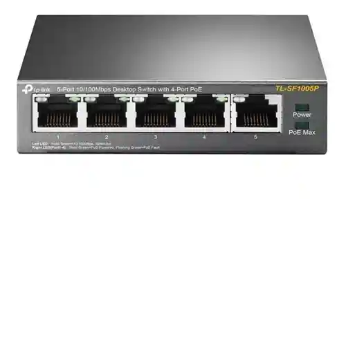 Tp-link Switch Escritorio Poe 5 Puertos 10/100, Tl-sf1005p