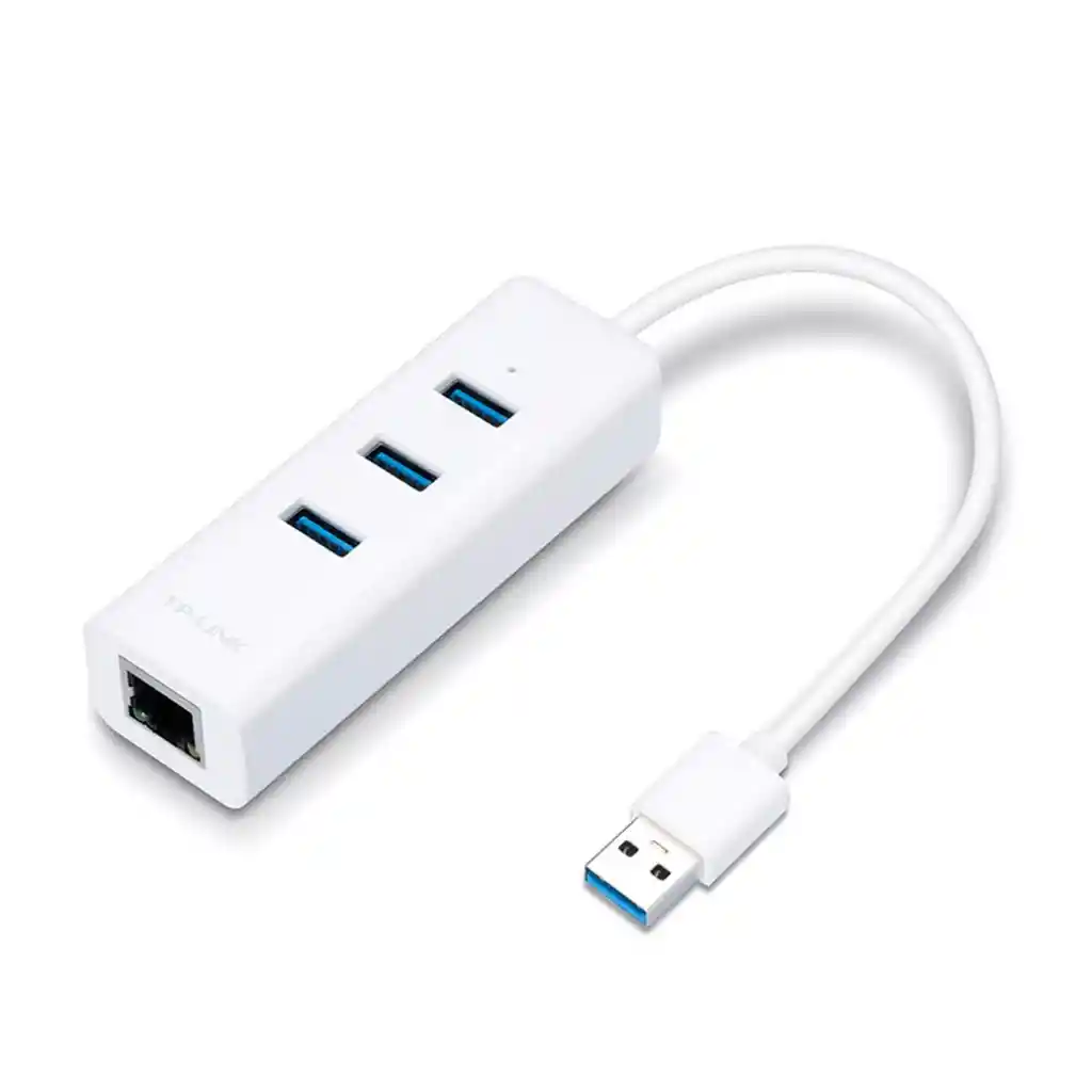 Adaptador De Red Usb 3.0 A Gigabit Ethernet Con Concentrador Usb 3.0 De 3 Puertos