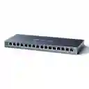 Switch 16 Puertos Gigabit Rj45, Caja De Acero, Plug And Play