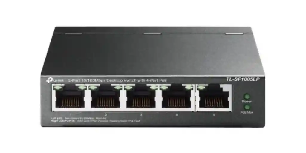Switch Tplink No Administrable 5 Puertos 10/100 4 Puertos Poe