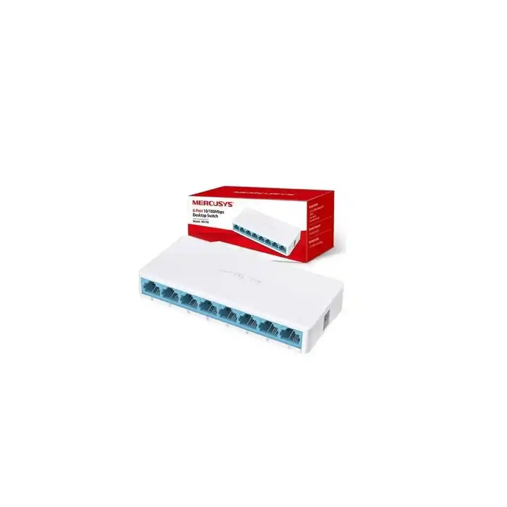 Switch Mercusys De Escritorio No Adminstrable De 8 Puertos 10 / 100mbps