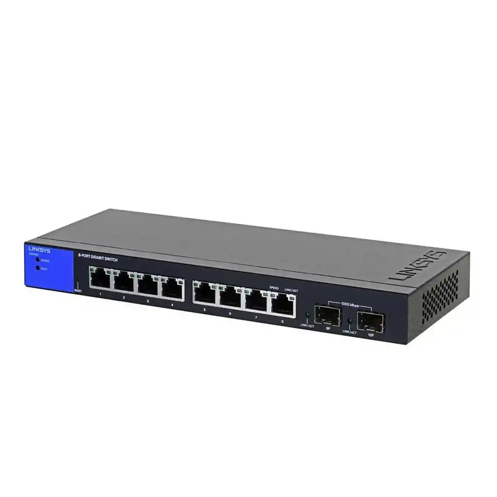Switch Linksys Lgs310c 8ge 2sfp 20gbps 256 Vlan 256mb