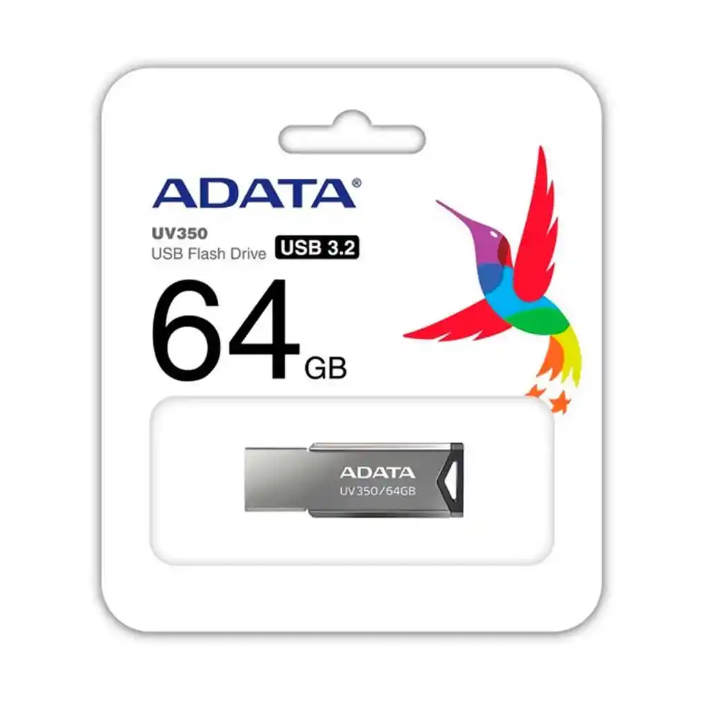 Memoria Usb Adata Metalica 64 Gb Auv350 64g Rbk Uv350 Usb 3.2