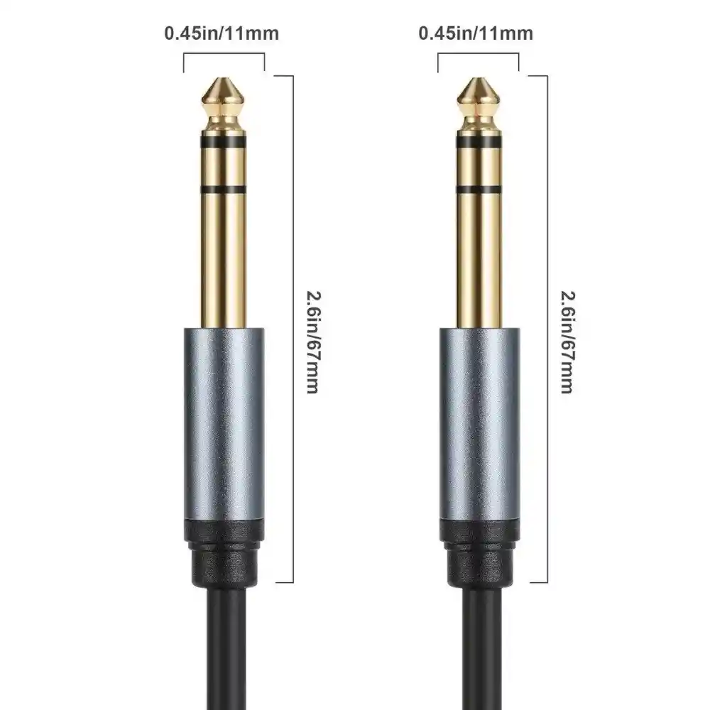 Cable De Conexion Para Microfono 6.5mm 1/4" 3 Metros