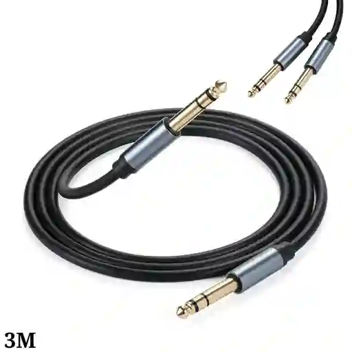Cable De Conexion Para Microfono 6.5mm 1/4" 3 Metros