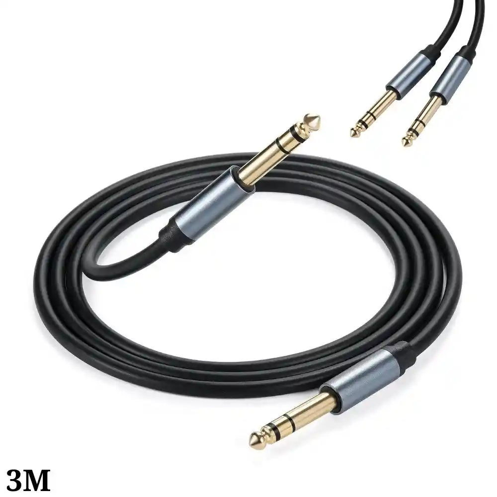 Cable De Conexion Para Microfono 6.5mm 1/4" 3 Metros
