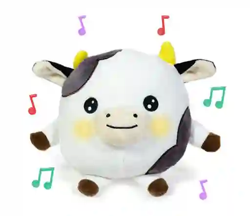Alcancía De Peluche Vaca Con Luz Y Sonido Tierna, Adorable Esponjosa