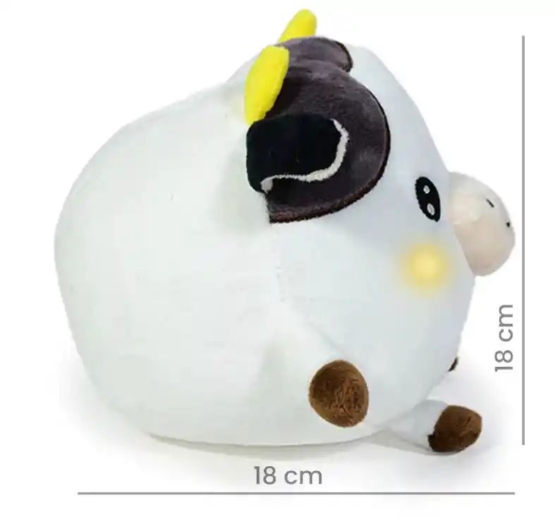 Alcancía De Peluche Vaca Con Luz Y Sonido Tierna, Adorable Esponjosa