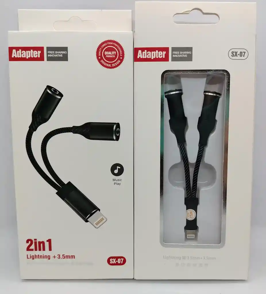 Adaptador Iphone A 2 Plug Audifonos Sx-07