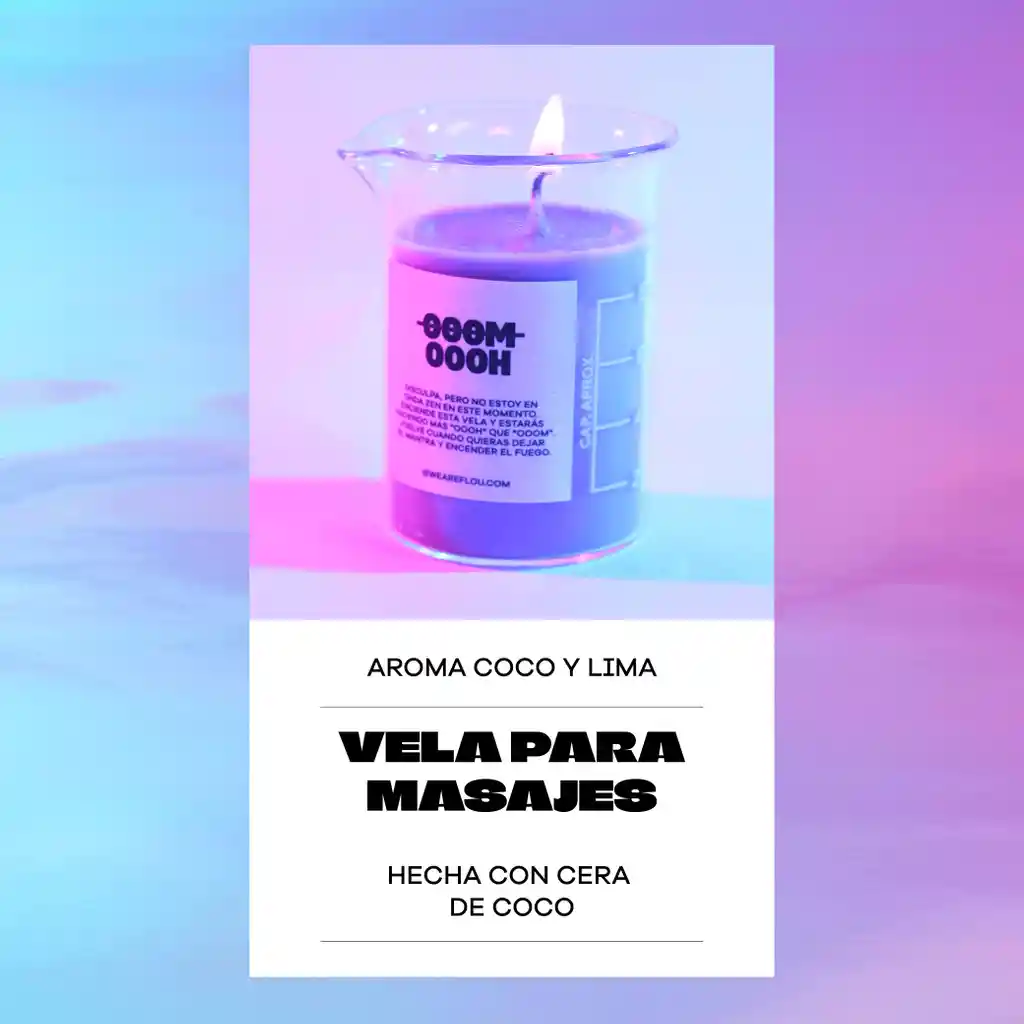 Vela Hidratante Para Masajes Coco Lima