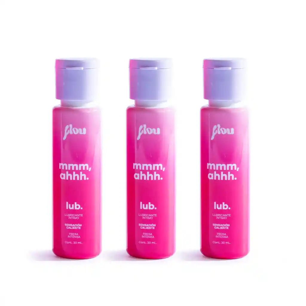 Combo Lubricante Intimo Caliente Fresa Intensa X3