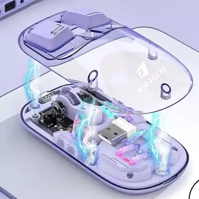 Mouse Inalámbrico Recargable Para Computador Con Diseño Retro Jertech Wb112