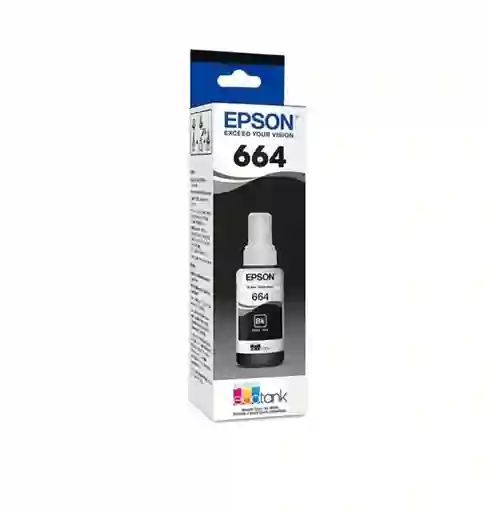 Botella De Tinta Epson 664 De 70 Ml, Color Negro