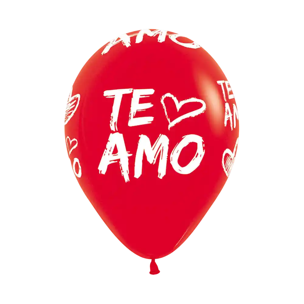 Amor Bombas Globo Biodegradable De Latex Roja Te Amo X 6und