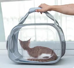 Guacal Bolso Para Perros Y Gatos Transparente Cabina