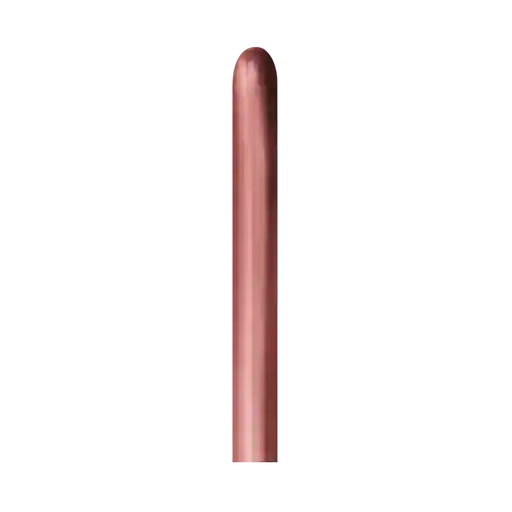 Bombas Globo Biodegradable De Látex Tubito 260 Reflex Oro Rosa X 10
