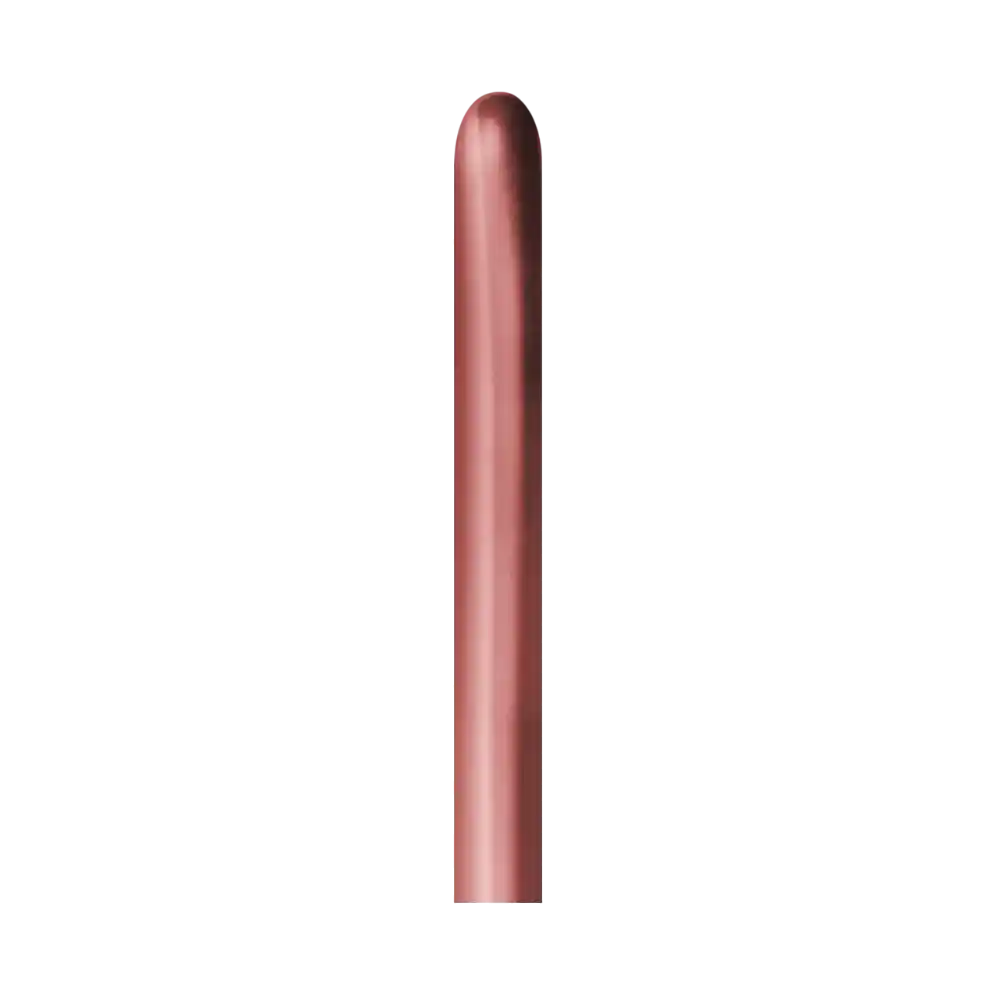Bombas Globo Biodegradable De Látex Tubito 260 Reflex Oro Rosa X 10