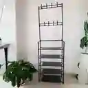 Estante De Alamacenamiento Zapatero Y Perchero De 4 Niveles