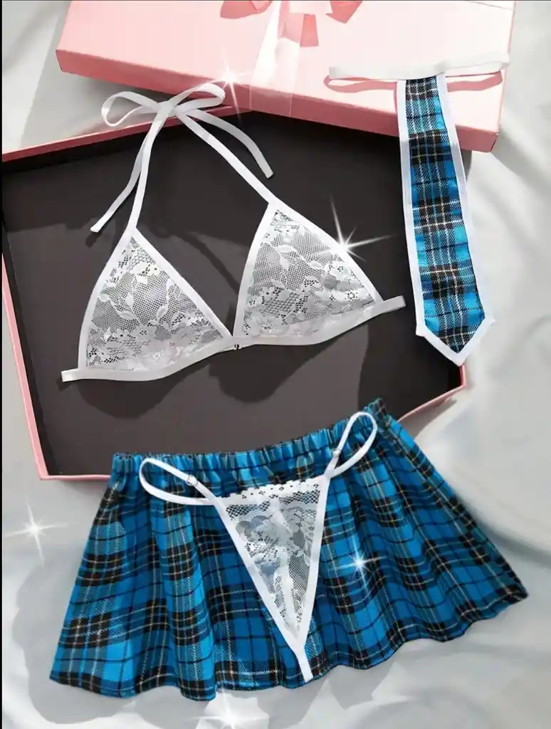 Lencería Conjunto Disfraz Colegiala