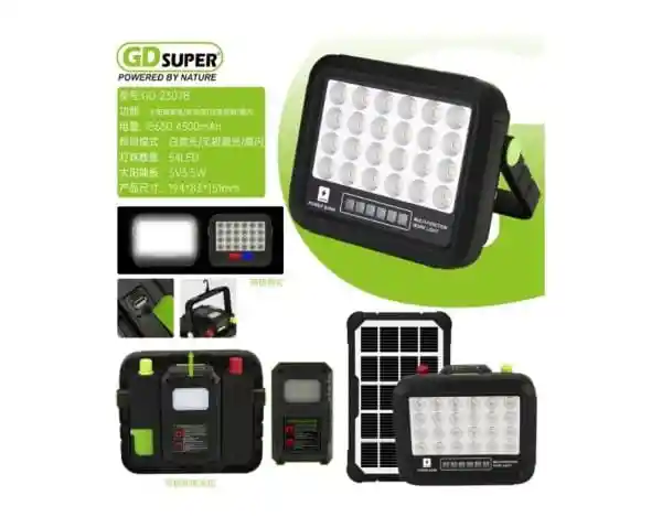 Super Reflector Lampara Solar De Emergencia 150w 5v