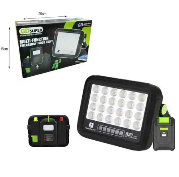Super Reflector Lampara Solar De Emergencia 150w 5v
