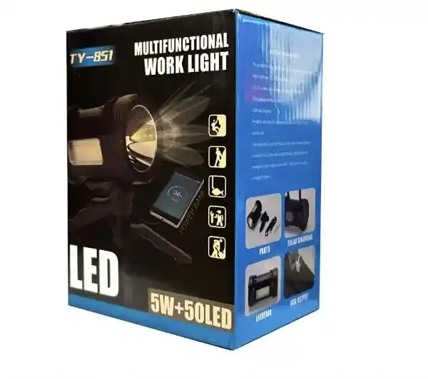 Linterna Solar Recargable Usb Powerbank Con Trípode