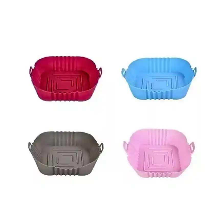 3 X Moldes Silicona Para Freidora Cuadrada