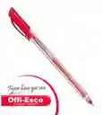 Lapicero Rojo Offi-esco Semi Gel Punta Fina 076 Con Tapa X1